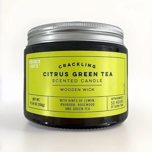 NWT Trader Joe’s Crackling Citrus Green Tea Candle